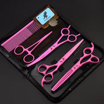 Freelander Japan 440C 3*7.0 inch pink paint fish bone tooth pet grooming scissors pet supplies fine scissors straight cut
Freelander Japan 440C 3*7.0 inch pink paint fish bone tooth pet grooming scissors pet supplies fine scissors straight cut