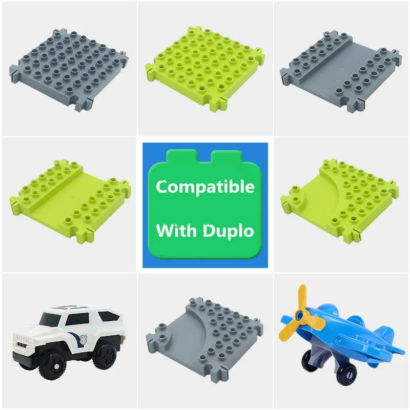 Big size Diy Building Blocks Electric Rail Car Track Baseplate Accessories Compatible with Legoing Duplo Toys for Children Gift
Big size Diy Building Blocks Electric Rail Car Track Baseplate Accessories Compatible with Legoing Duplo Toys for Children Gift