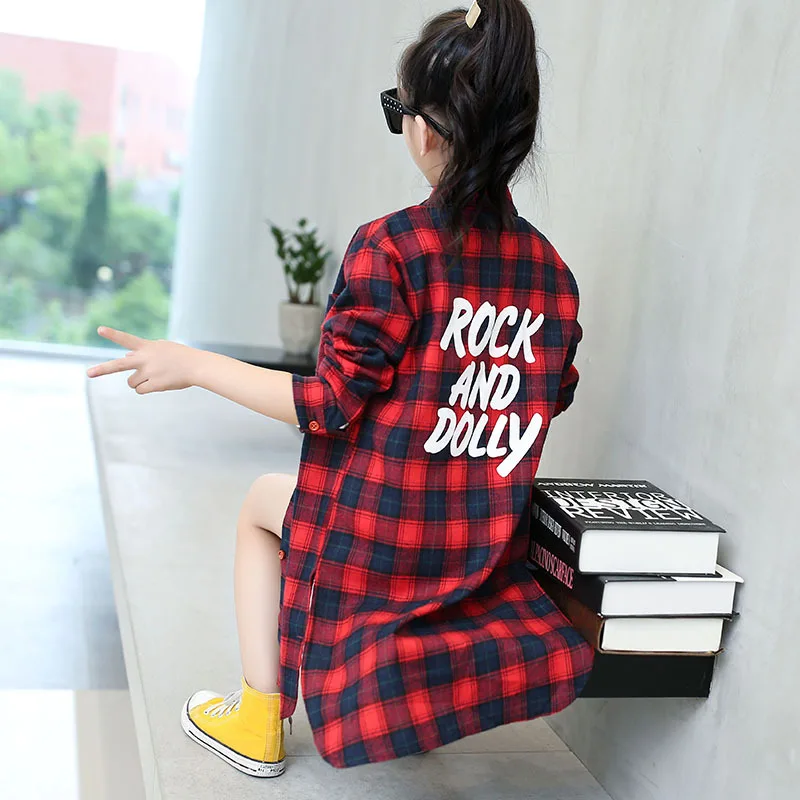Fashion Autumn 2018 Long Section Blouse for Girls Green Yellow Red Plaid Cotton Shirts Casual Teenage School Tops and Blouses
Fashion Autumn 2018 Long Section Blouse for Girls Green Yellow Red Plaid Cotton Shirts Casual Teenage School Tops and Blouses