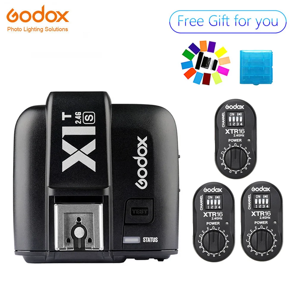 

Godox X1T-S TTL 2.4G Flash Transmitter + 3X XTR-16 Receivers Set for Sony Camera A7RII A7R A58 Godox DE300 DE400 SK300 SK400