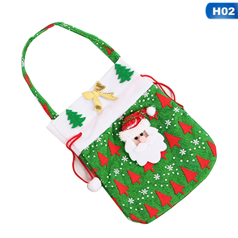 merry christmas handbag candy bag santa claus snowman print