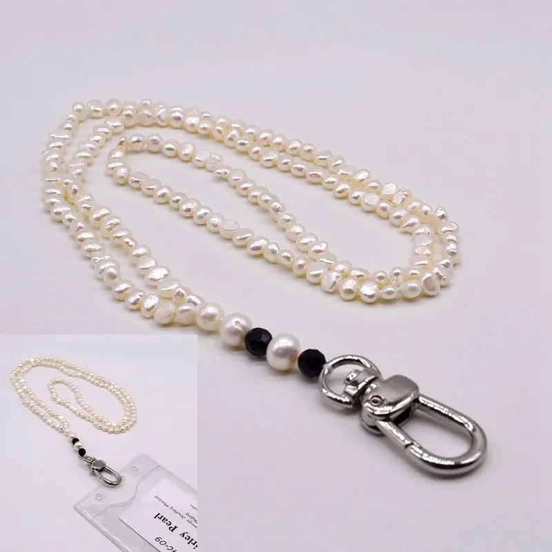 Personality White Pearl Badge Work Card Hanging Chain Natural White Baroque Pearl Handmade Pearl Work Card Chain
Personality White Pearl Badge Work Card Hanging Chain Natural White Baroque Pearl Handmade Pearl Work Card Chain