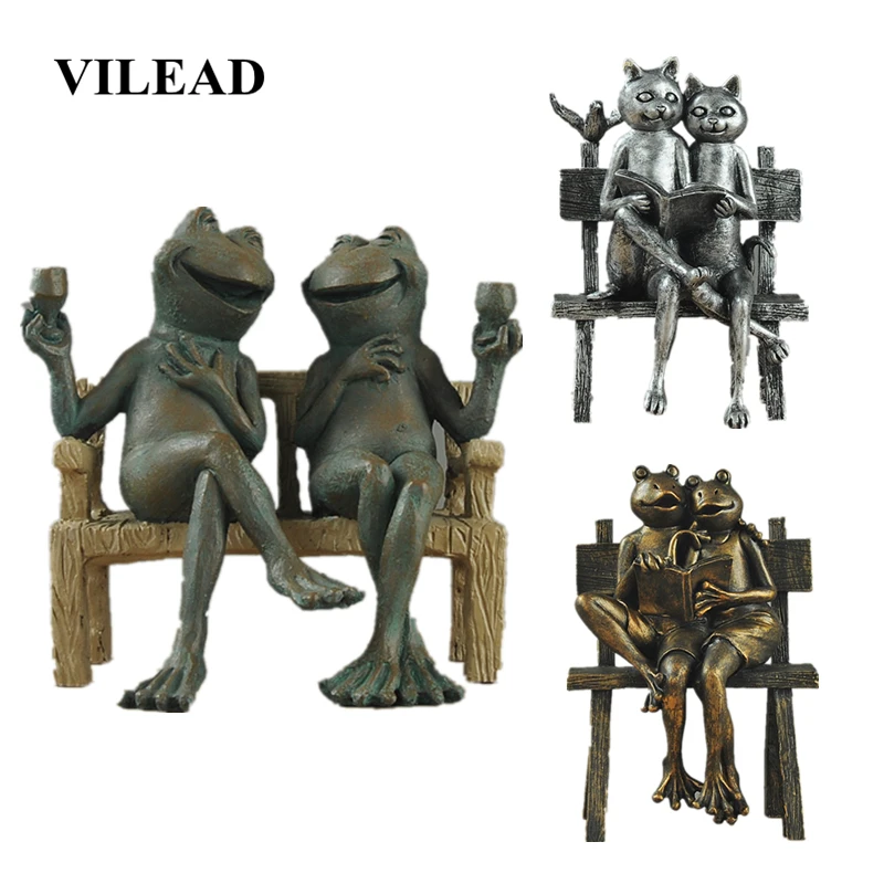 VILEAD 20cm 24.5cm Resin Coupple Kitten Frog Figurines Dating Reading Book European Creative Vintage Home Decoration Accessories
VILEAD 20cm 24.5cm Resin Coupple Kitten Frog Figurines Dating Reading Book European Creative Vintage Home Decoration Accessories