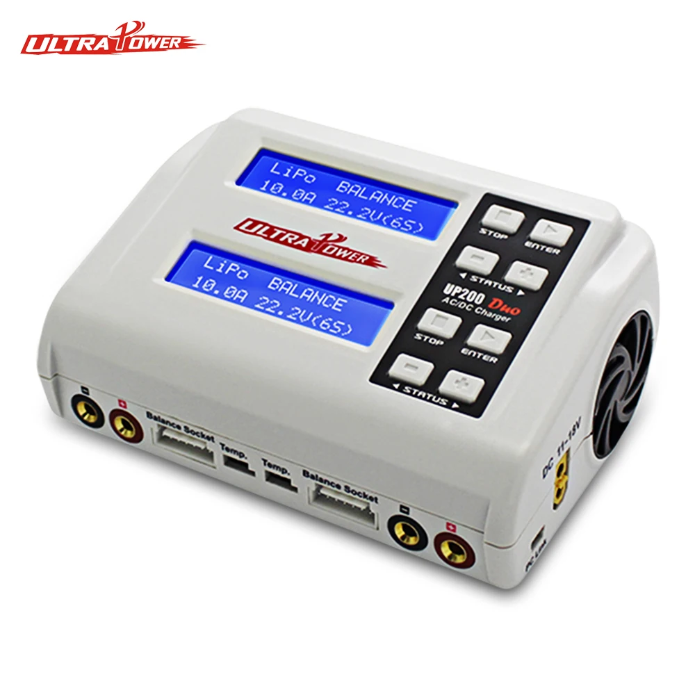 Ultra Power UP200 DUO 200W 10A AC/DC Battery Balance Charger Discharger For LiPo LiFe Lilon LiHV NiCd NiMh Pb RC Battery
Ultra Power UP200 DUO 200W 10A AC/DC Battery Balance Charger Discharger For LiPo LiFe Lilon LiHV NiCd NiMh Pb RC Battery