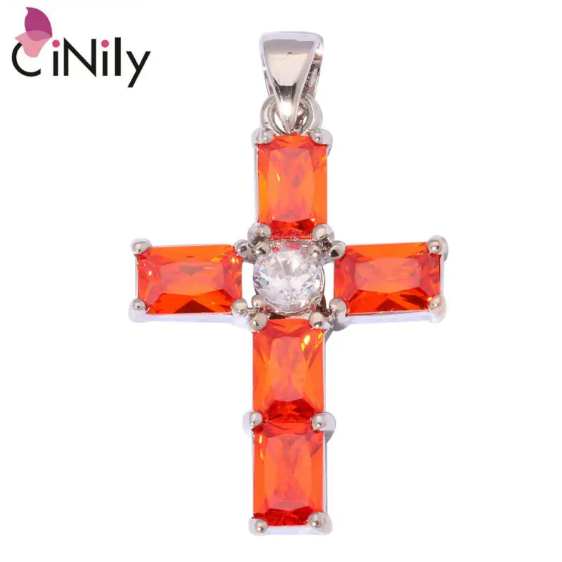 CiNily Orange Garnet Pink Zircon White Zircon Silver Plated Wholesale Cross for Women Fashion Jewelry Pendant 1 1/4" OD6394-96
CiNily Orange Garnet Pink Zircon White Zircon Silver Plated Wholesale Cross for Women Fashion Jewelry Pendant 1 1/4" OD6394-96