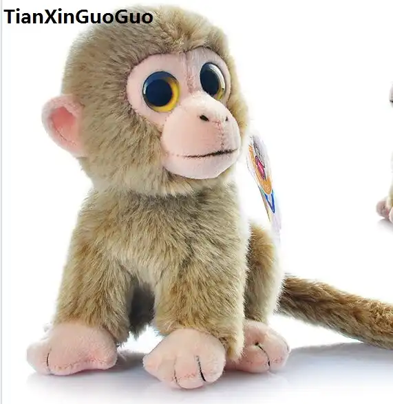 高品質の商品約 18 センチメートルかわいいしゃがん猿ぬいぐるみライトブラウン猿ソフト人形赤ちゃんのおもちゃ誕生日ギフト S0326 誕生日ギフト 猿ぬいぐるみおもちゃギフト Gooum
