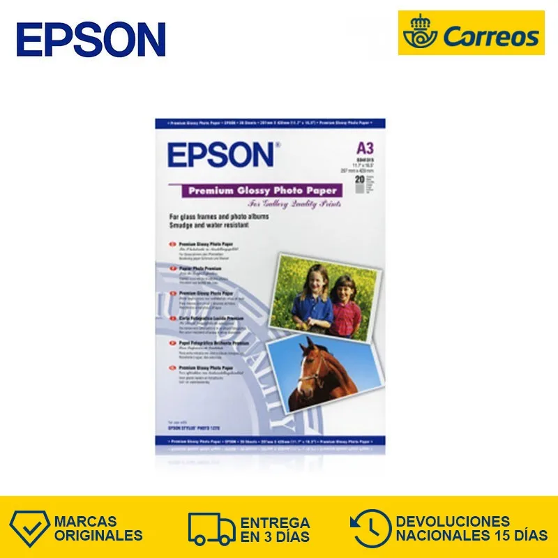 

DIN A3, 255g Per square meter Blanco Brillo 255 g Per square meter A3, 20 hojas Epson Stylus Office B1100 Epson