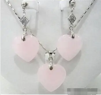 Wholesale price 16new ^^^^Pink Jade Heart 18KWGP Fortune Pendant Necklace Earring
Wholesale price 16new ^^^^Pink Jade Heart 18KWGP Fortune Pendant Necklace Earring