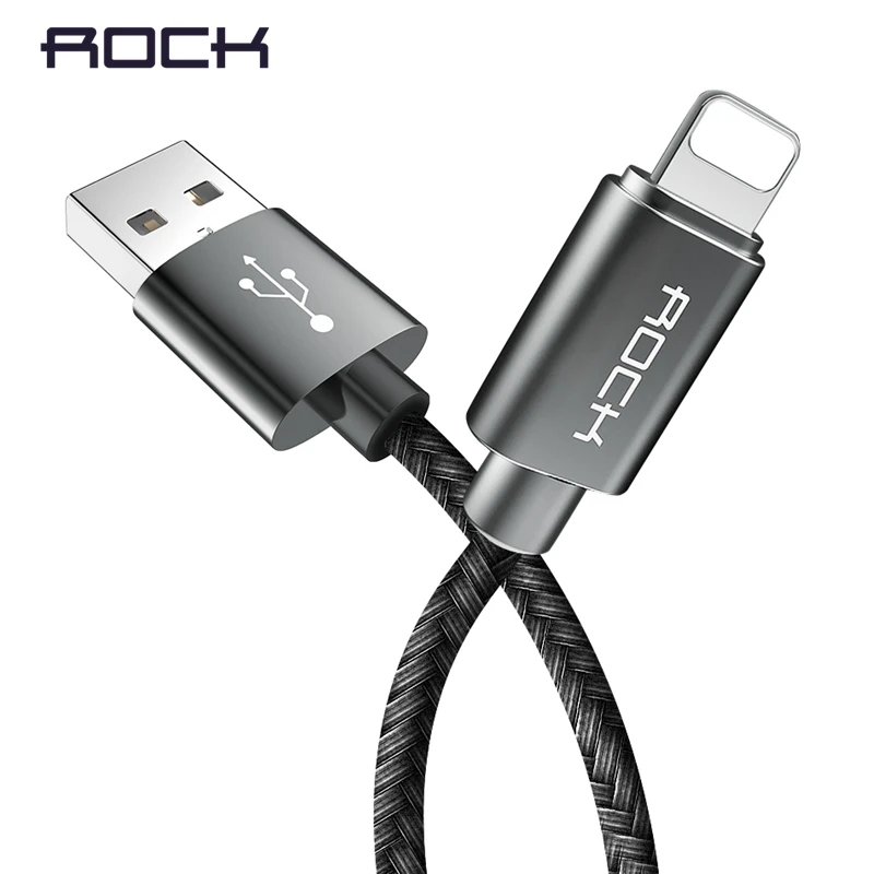 ROCK USB Cable for iPhone 8 7 6 6s Metal Alloy Nylon Braid Fast Charging USB Cable for iPhone X 10 SE 5 5s for iPad charger
ROCK USB Cable for iPhone 8 7 6 6s Metal Alloy Nylon Braid Fast Charging USB Cable for iPhone X 10 SE 5 5s for iPad charger