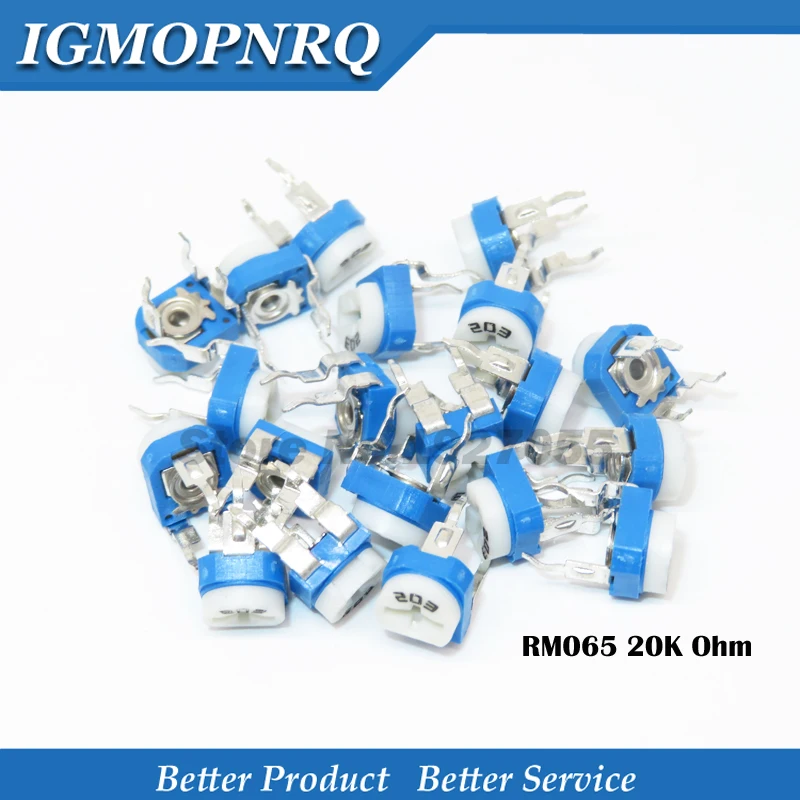 20PCS RM065 RM-065 20k ohm 203 Blue and white potentiometer Trimpot Trimmer Potentiometer horizontal
20PCS RM065 RM-065 20k ohm 203 Blue and white potentiometer Trimpot Trimmer Potentiometer horizontal