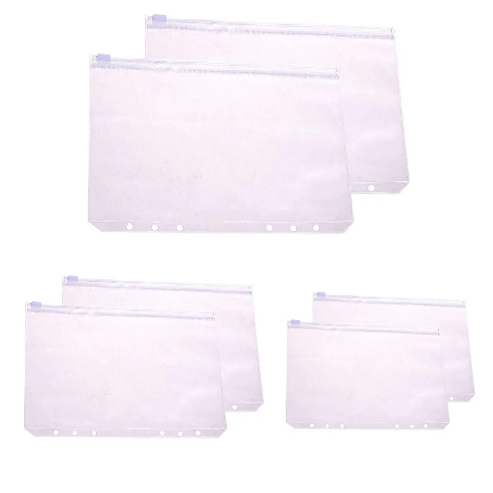 Set of 6Pcs Clear Plastic A5 A6 A7 Size Zipper Pockets Pouches For 6-Ring Notebook Binder Stamp Coupons Pens Erasers Ticket Bill
Set of 6Pcs Clear Plastic A5 A6 A7 Size Zipper Pockets Pouches For 6-Ring Notebook Binder Stamp Coupons Pens Erasers Ticket Bill