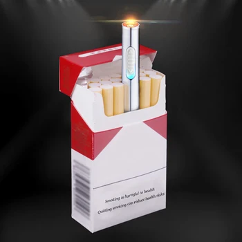 1PC Creative cigarette lighter metal shape long cigarette lighter USB charging cylindrical carry
1PC Creative cigarette lighter metal shape long cigarette lighter USB charging cylindrical carry