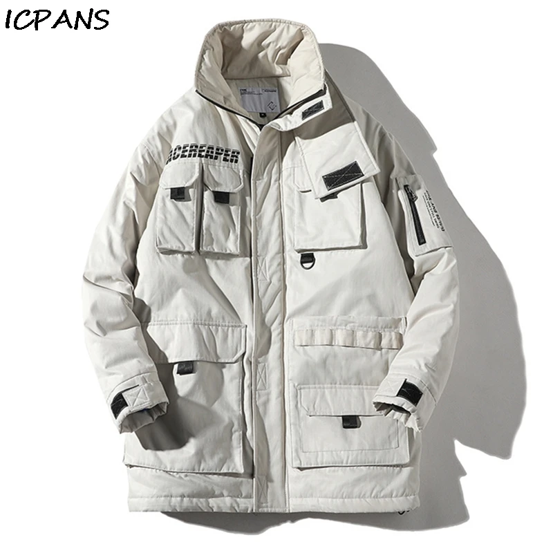 ICPANS Winter Warm Thicken Zipper Coats Cargo Men's Parkas Casual Male Zipper Multi-Pockets Overcoat Jackets
ICPANS Winter Warm Thicken Zipper Coats Cargo Men's Parkas Casual Male Zipper Multi-Pockets Overcoat Jackets