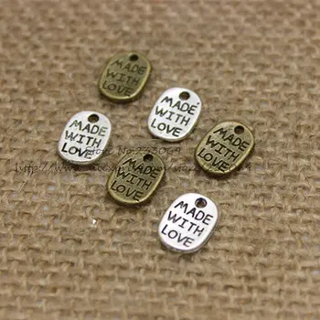 100pcs Two color Metal Alloy 9*11mm Round Lettering "MADE WITH LOVE" Jewelry Pendant Charm Jewelry Findings T0359
100pcs Two color Metal Alloy 9*11mm Round Lettering "MADE WITH LOVE" Jewelry Pendant Charm Jewelry Findings T0359