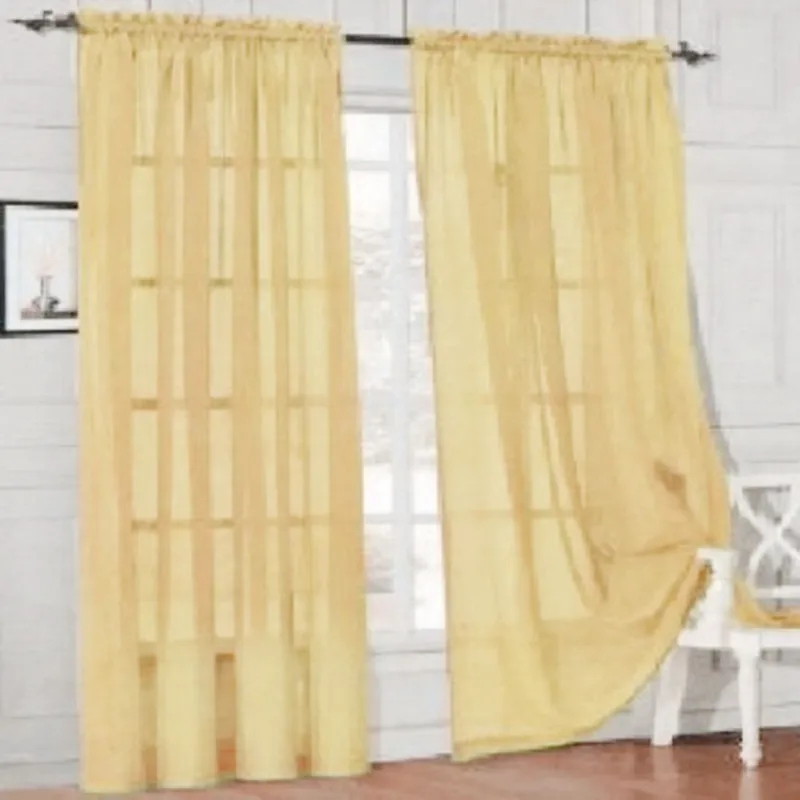 

95cm*200cm Kitchen Tulle Curtains Translucidus Modern Home Window Decoration White Sheer Voile Curtains for Living Room