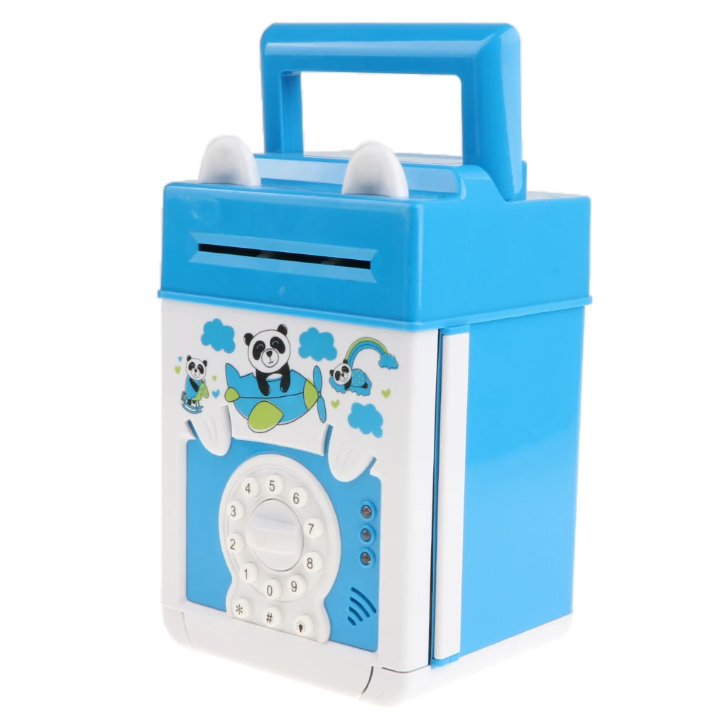 Electronic Password Piggy Bank for Kids Girls Boys Mini ATM Coin Cash Money Saving Box Pretend & Banking Toy Kid Gifts - Bear