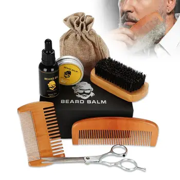 Men Beard Care Set Bread Oil Balm Beard Shaping Mustache Growing Moisturizing Comb Brush Scissors Grooming Trimming Kit
Men Beard Care Set Bread Oil Balm Beard Shaping Mustache Growing Moisturizing Comb Brush Scissors Grooming Trimming Kit