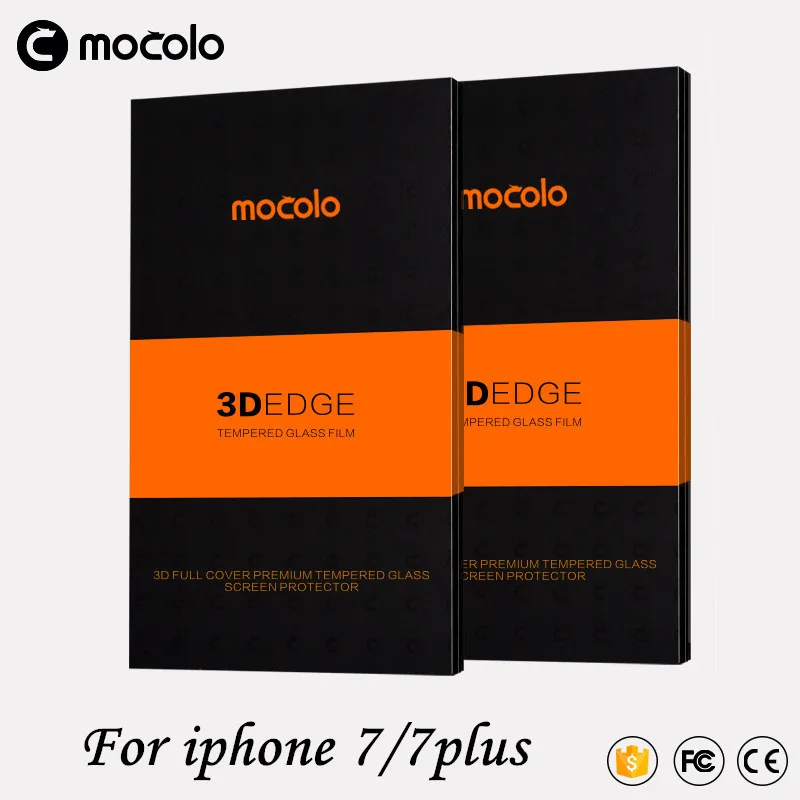 Mocolo 3D Curved Premium Glass for iPhone 7 Screen Protector Perfect Fit Plus Film with Retail Box | Мобильные телефоны и