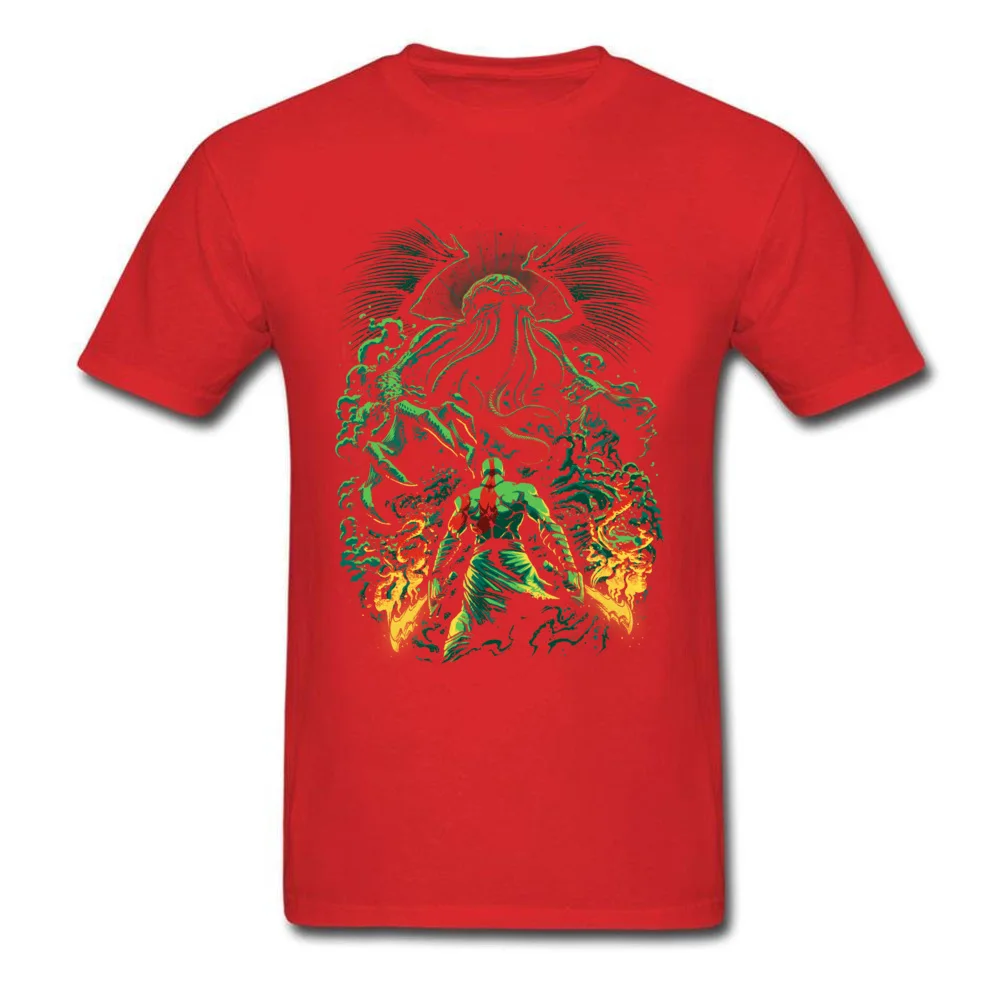 Prevailing Mens T-shirts O Neck Short Sleeve 100% Cotton Clash of the old gods Tops T Shirt Normal Sweatshirts Clash of the old gods red