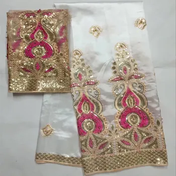 White Gorgeous with Beads and Sequins 2018 New Arrival 5yards Silk George lace fabric and 2yards French net lace for dress 30
White Gorgeous with Beads and Sequins 2018 New Arrival 5yards Silk George lace fabric and 2yards French net lace for dress 30