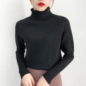 New Solid Color Cashmere Knitted Long Sweater thick warm Women Tops Autumn Winter Female Pullover Turtleneck sweaters LJ0490
New Solid Color Cashmere Knitted Long Sweater thick warm Women Tops Autumn Winter Female Pullover Turtleneck sweaters LJ0490