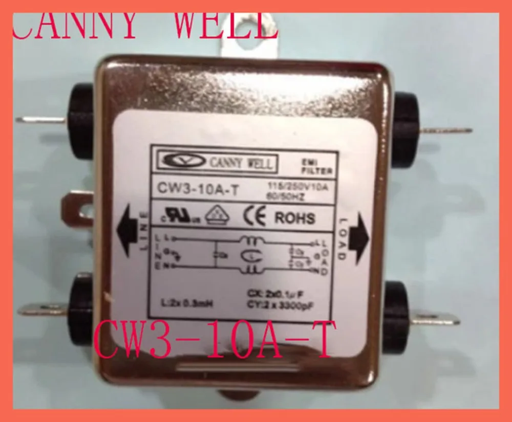 

CANNY WELL EMI Filter power supply filter CW3-10A-T 110-250V 10A Electronic Components Power filter insert foot