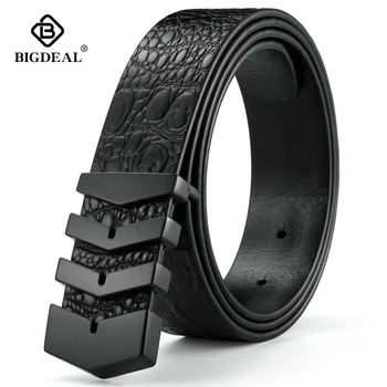 BIGDEAL cowhide genuine leather belts for men brand Strap male pin buckle vintage jeans belt 100-130 cm long waist 30-42
BIGDEAL cowhide genuine leather belts for men brand Strap male pin buckle vintage jeans belt 100-130 cm long waist 30-42