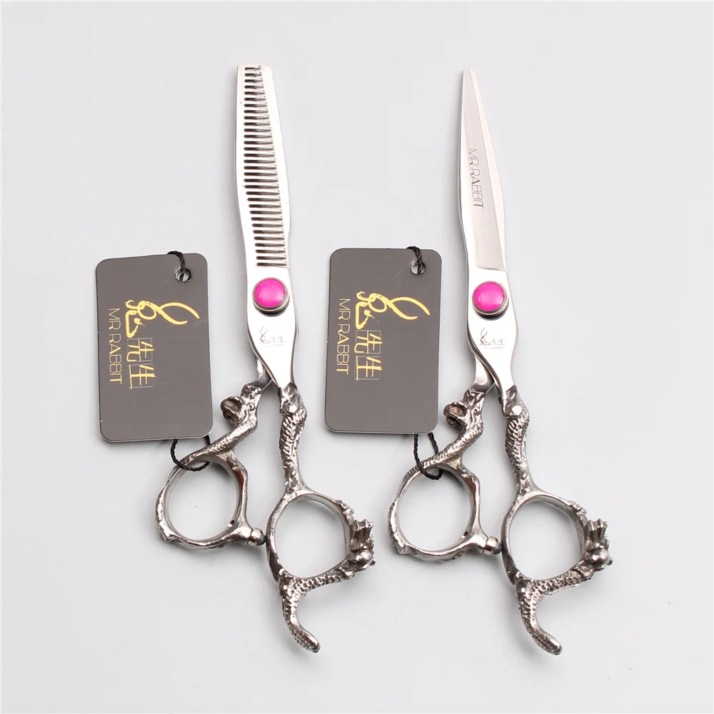 6.0" 440C Mr Rabbit Pink Haircut Machine Hairdressing Scissors Cutting Scissors Thinning Shears Profrssional Hair Scissors T9106
6.0" 440C Mr Rabbit Pink Haircut Machine Hairdressing Scissors Cutting Scissors Thinning Shears Profrssional Hair Scissors T9106