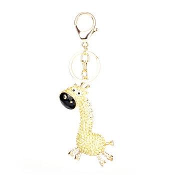 High Quality Drip Alloy Keychain Chaveiro cute giraffe design with rhinestone beads setting KeyChain women stainless Key Ring
High Quality Drip Alloy Keychain Chaveiro cute giraffe design with rhinestone beads setting KeyChain women stainless Key Ring
