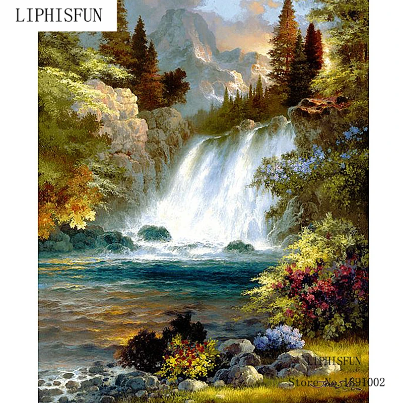 Full Square Diamond 5D DIY Diamond Painting "Forest Waterfall" Embroidery Cross Stitch Rhinestone Mosaic Painting Decor
Full Square Diamond 5D DIY Diamond Painting "Forest Waterfall" Embroidery Cross Stitch Rhinestone Mosaic Painting Decor
