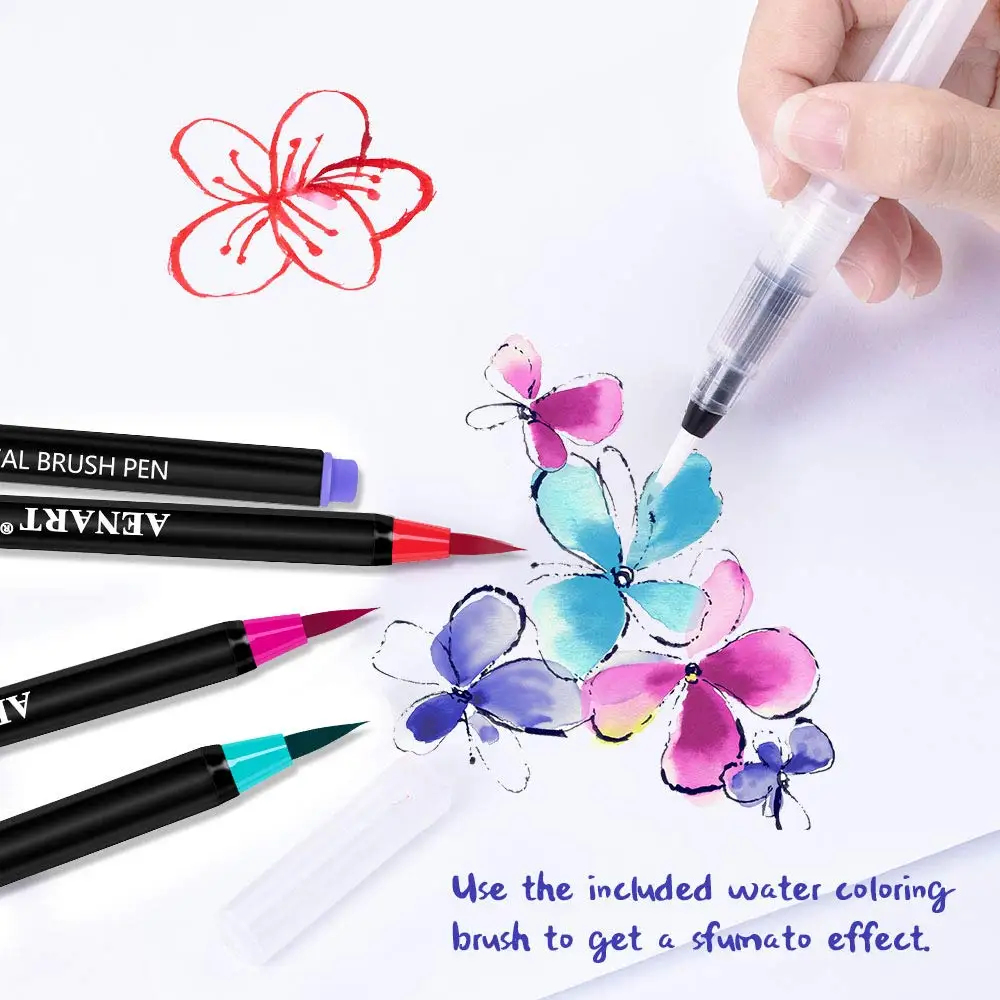 Watercolor Washable Soft Felt Tip Brush Pen 12 Colors Art Markers Drawing Writing Sketching School Stationery Supplies Brush pen
Watercolor Washable Soft Felt Tip Brush Pen 12 Colors Art Markers Drawing Writing Sketching School Stationery Supplies Brush pen