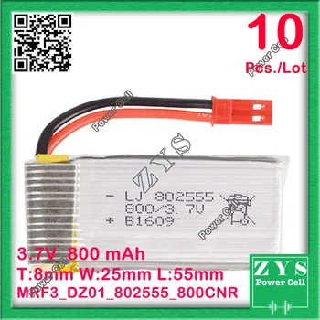 10pcs./Lot Safety Packing, 2 pin 3.7V lithium Polymer battery 802555 800mah for UAV UAS Drone Zone mini drone fpv Size:8x25x55mm
10pcs./Lot Safety Packing, 2 pin 3.7V lithium Polymer battery 802555 800mah for UAV UAS Drone Zone mini drone fpv Size:8x25x55mm