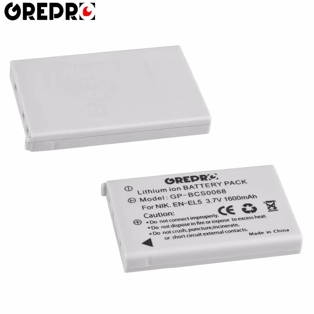 2pcs 1600mAh EN-EL5 Battery EN EL5 ENEL5 Camera battery for Nikon Coolpix P530 P520 P510 P100 P500 P5100 P5000 P6000 7900 S10 P3
2pcs 1600mAh EN-EL5 Battery EN EL5 ENEL5 Camera battery for Nikon Coolpix P530 P520 P510 P100 P500 P5100 P5000 P6000 7900 S10 P3