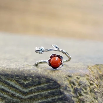Minimalist vintage S925 silver south safflower core artistic freshJane European style ethnic opening ring
Minimalist vintage S925 silver south safflower core artistic freshJane European style ethnic opening ring
