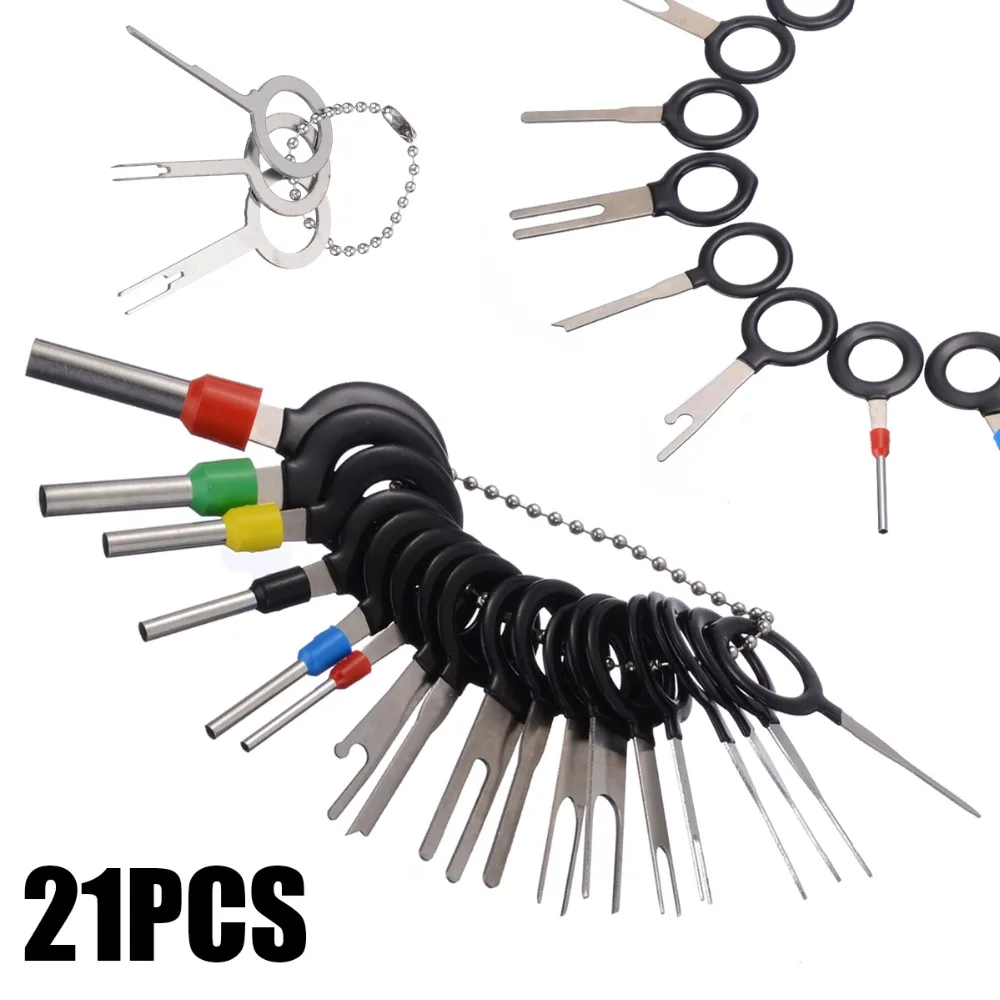New 21pcs Automotive Wire Terminal Removal Tool Harness Connector Needle Remover Connector Pin Back Needle Remove Tool Set
New 21pcs Automotive Wire Terminal Removal Tool Harness Connector Needle Remover Connector Pin Back Needle Remove Tool Set