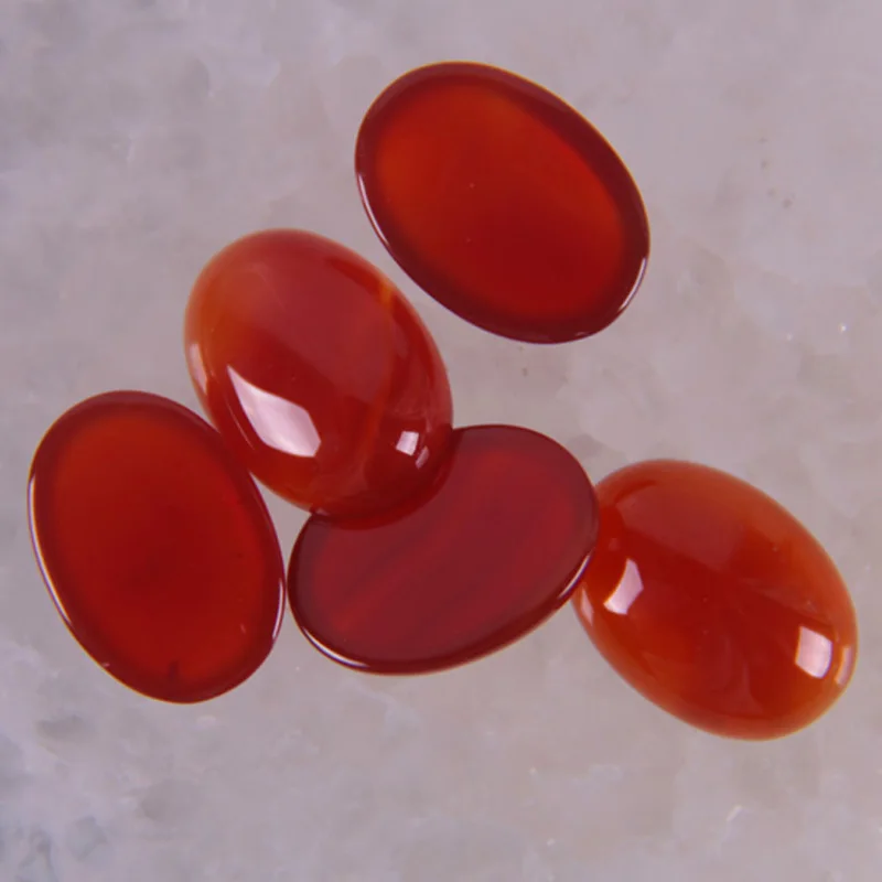 

18x13MM Red Agate Oval CAB Cabochon Jewelry For Woman Gift Bead (10 pcs/lot) H020