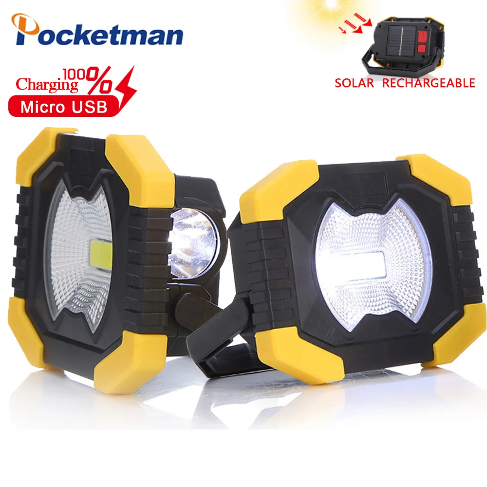 Portable COB LED Work Light Torch USB Rechargeable Flashlight Solar energy Light Built-in Battery Emergency Power Best Camping
Portable COB LED Work Light Torch USB Rechargeable Flashlight Solar energy Light Built-in Battery Emergency Power Best Camping