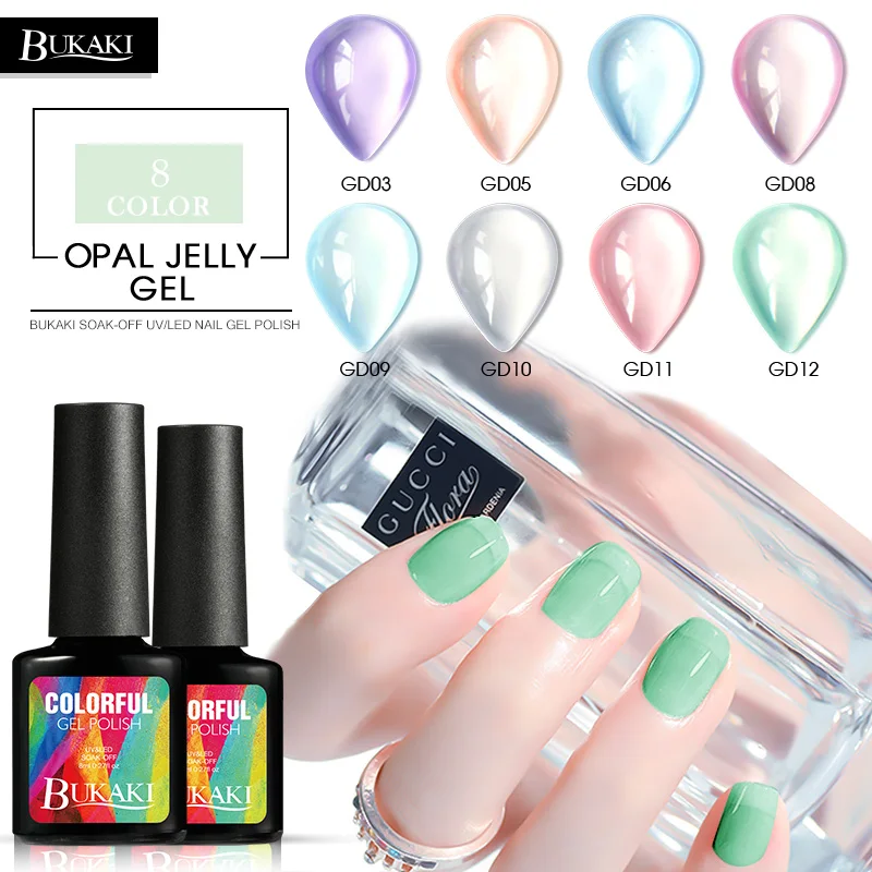 BUKAKI French Opal Jelly Nail Polish Hybrid Need Top Base Coat Primer Nail Art UV Gel Varnish Transparent Permanent Gel Lacquer
BUKAKI French Opal Jelly Nail Polish Hybrid Need Top Base Coat Primer Nail Art UV Gel Varnish Transparent Permanent Gel Lacquer