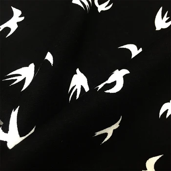 LEO&LIN Elastic Cotton Knitted High Elastic Cotton Black White Printing Swallow Color Thick Skirt Fabric
LEO&LIN Elastic Cotton Knitted High Elastic Cotton Black White Printing Swallow Color Thick Skirt Fabric