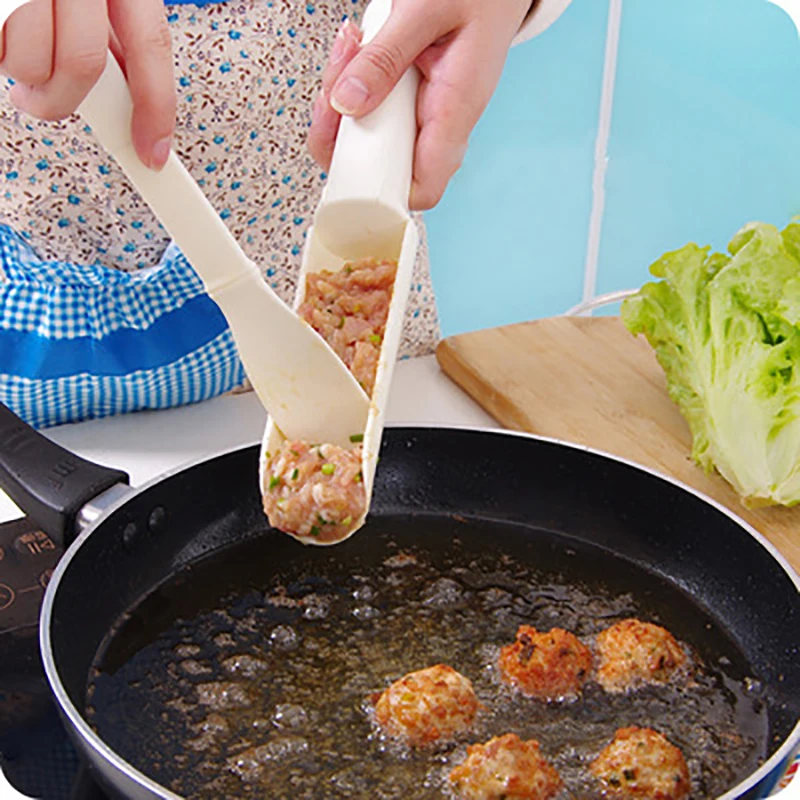 Plastic Dual-head Meat Ball Maker with Spatula Beef Fish Meat Stuffing Ball Model Meatballs Anti-slip Meat&Poultry Tools
Plastic Dual-head Meat Ball Maker with Spatula Beef Fish Meat Stuffing Ball Model Meatballs Anti-slip Meat&Poultry Tools
