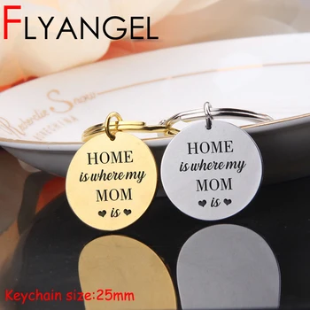 FLYANGEL Keychain Jewelry Home Is Where My Mom Keyring For Mom Gifts Mini Stainless Steel Bag Charm Key Holder
FLYANGEL Keychain Jewelry Home Is Where My Mom Keyring For Mom Gifts Mini Stainless Steel Bag Charm Key Holder