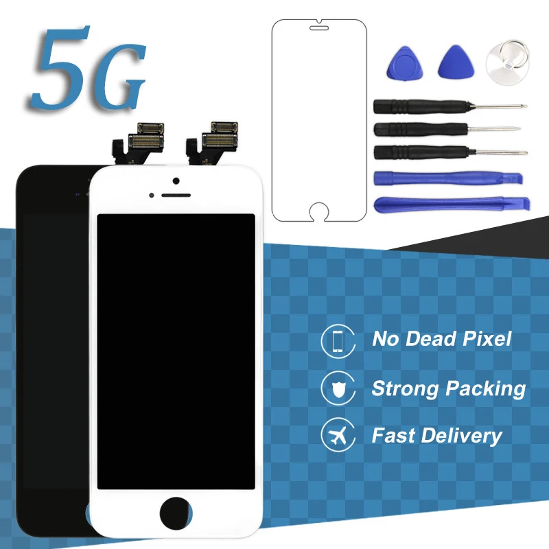 No Dead Pixel LCD Display For iPhone 5 LCD Touch Screen Digitizer Assembly Phone Replacement Parts With Camera Holder Ear Mesh
No Dead Pixel LCD Display For iPhone 5 LCD Touch Screen Digitizer Assembly Phone Replacement Parts With Camera Holder Ear Mesh