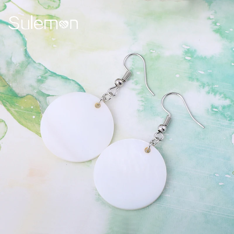 White Natural Shell Earring Trendy Geometric Round Pendant Shell Dangle Earrings For Women&Girl Minimalist Jewelry Gifts SHE11
White Natural Shell Earring Trendy Geometric Round Pendant Shell Dangle Earrings For Women&Girl Minimalist Jewelry Gifts SHE11