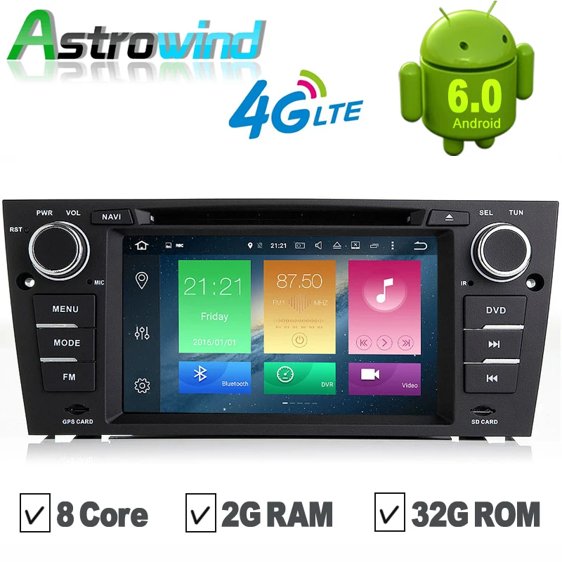 8 ядер 2G RAM 32G ROM автомобильный dvd-плеер Android 6 0 авто радио GPS навигационная система