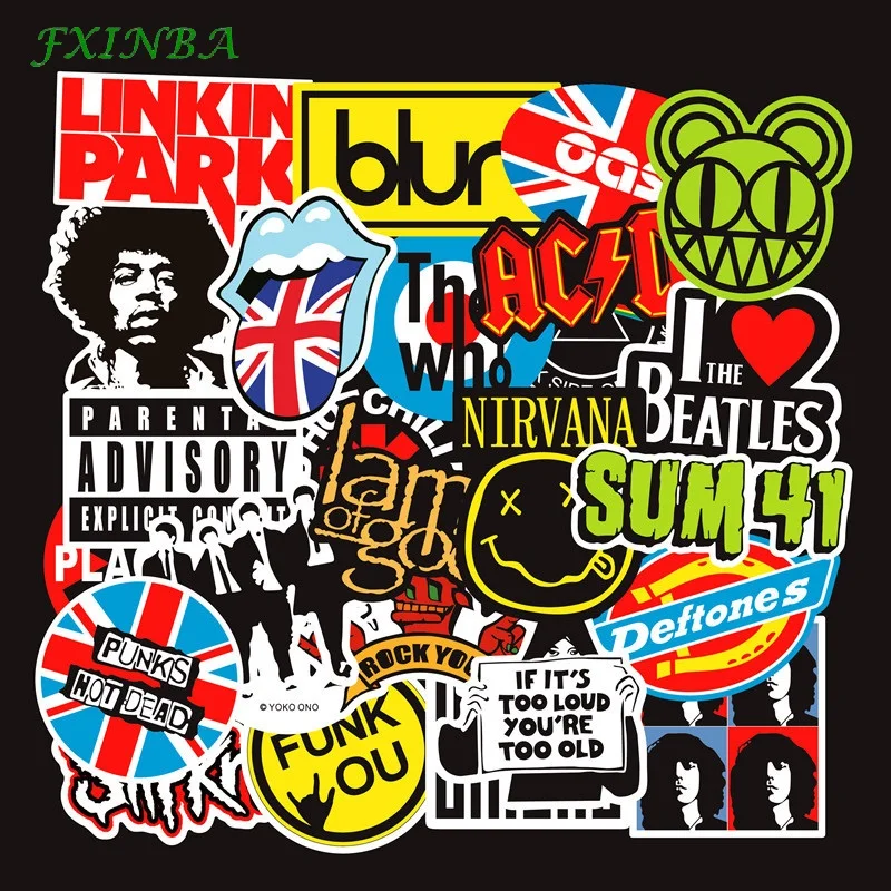 FXINBA New 100cs/Pack Retro ROCK Band Music Sticker Waterproof Skateboard Laptop Stickers Fridge Motorcycle Sticker Kids Toys
FXINBA New 100cs/Pack Retro ROCK Band Music Sticker Waterproof Skateboard Laptop Stickers Fridge Motorcycle Sticker Kids Toys