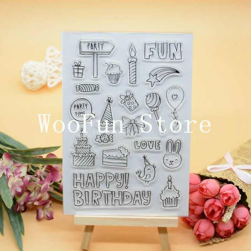 Party Fun Rubber Clear Stamp for Card Making Decoration and Scrampbooking Happy birthday Clear stamp
Party Fun Rubber Clear Stamp for Card Making Decoration and Scrampbooking Happy birthday Clear stamp