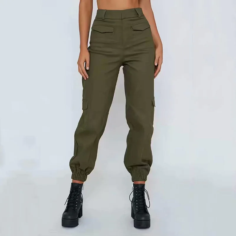 Women Fashion Black Cargo Pants High Waist Pockets Breathable Slim Joggers Trousers 2019 Loose streetwear Korean Pants Female
Women Fashion Black Cargo Pants High Waist Pockets Breathable Slim Joggers Trousers 2019 Loose streetwear Korean Pants Female