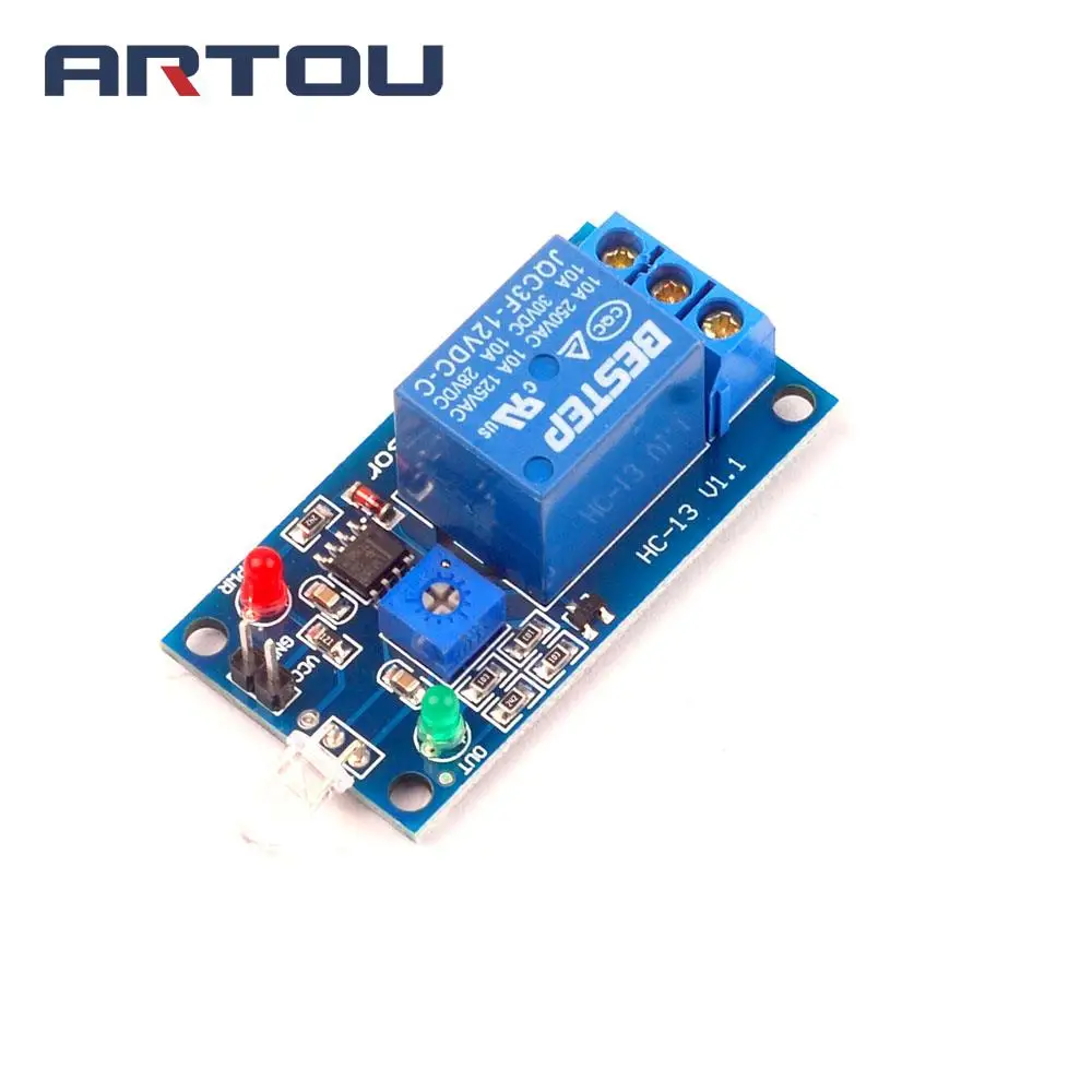 1PCS 12V Photodiode Sensor Module Optical Switch Light Detection Sensor Module 1Channel Relay Module