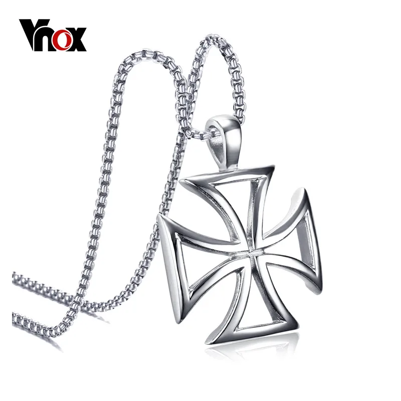 Vnox Cross Necklace Pendant Men Jewelry Silver Color Stainless Steel Hollow free 24" Chain
Vnox Cross Necklace Pendant Men Jewelry Silver Color Stainless Steel Hollow free 24" Chain