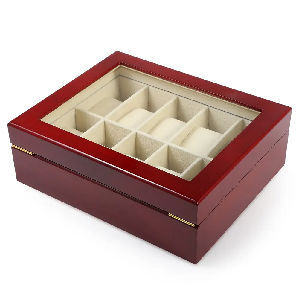 10 Grids Elegant Durable Red Wooden Watch Display Box Windowed Watches Case Jewelry Storage Holder Organizer Free Shipping
10 Grids Elegant Durable Red Wooden Watch Display Box Windowed Watches Case Jewelry Storage Holder Organizer Free Shipping